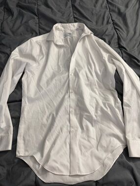 Calvin Klein White Long-Sleeve Dress Shirt